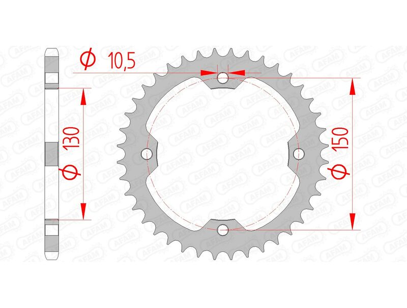 Afam Steel Standard Standard Porta posteriore 92328 - 520