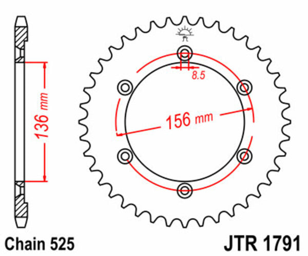 JT Sprock's Steel Standard Standard Portomer 1791 - 525 JTR1791.43