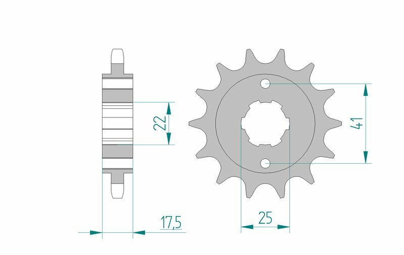 Afam Steel Standard Front Sprock 20513 - 525