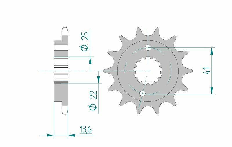 Afam Steel Standard Front Sprock 20517 - 520