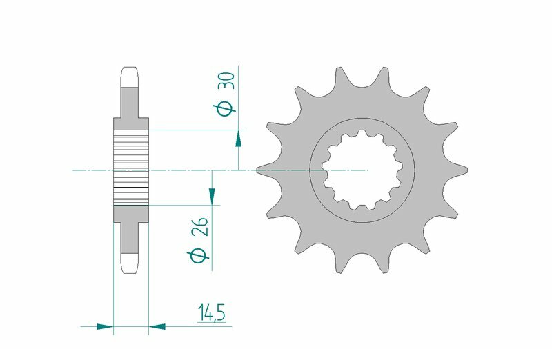 Afam Steel Standard Front Sprock 20611 - 525