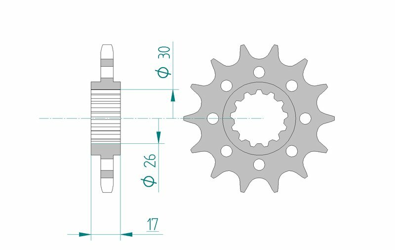 Afam Steel Standard Front Sprock 20615 - 525