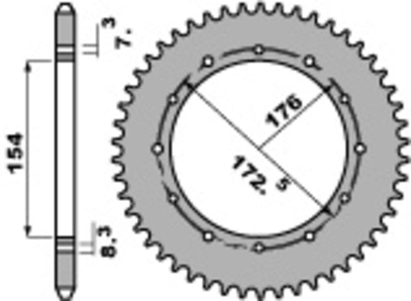PBR Ultra -light Alluminio Spropet posteriore 2S - 520 2S 47 L
