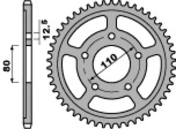 PBR Standard C45 Piena posteriore in acciaio 336 - 630 336 35 C45