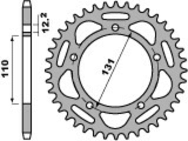 PBR ULTRA - LIGHT ALUMINUM ANODIZZATO RIPROTTO PERDIE ANODIZZATO 4586 - 520 4586 47 LD