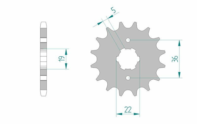 Afam Steel Standard Front Sprock 21305 - 428