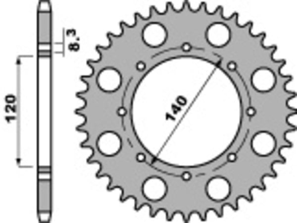 PBR Standard C45 Piena posteriore in acciaio 491 - 520 491 46 C45