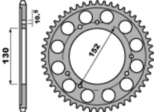 PBR Standard C45 Acciaio Porta posteriore 713 - 530 713 46 C45