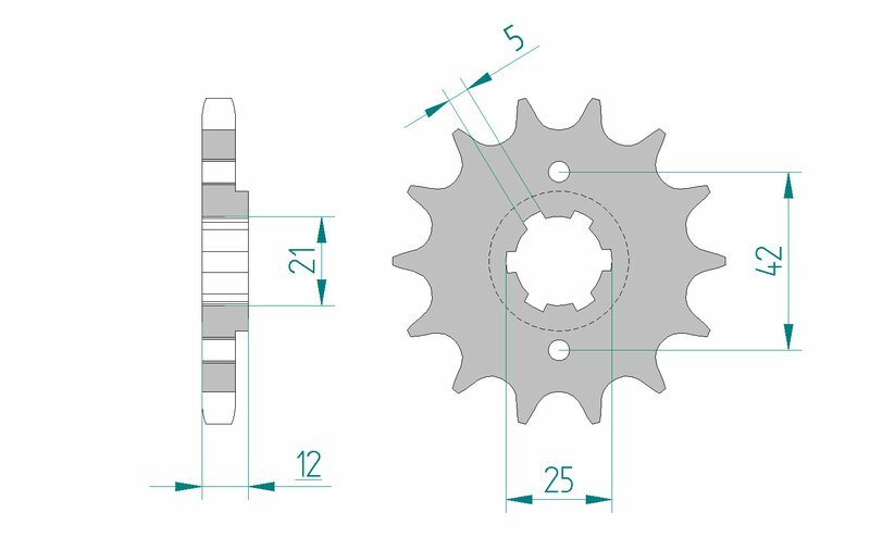 Afam Steel Standard Front Sprock 21501 - 530