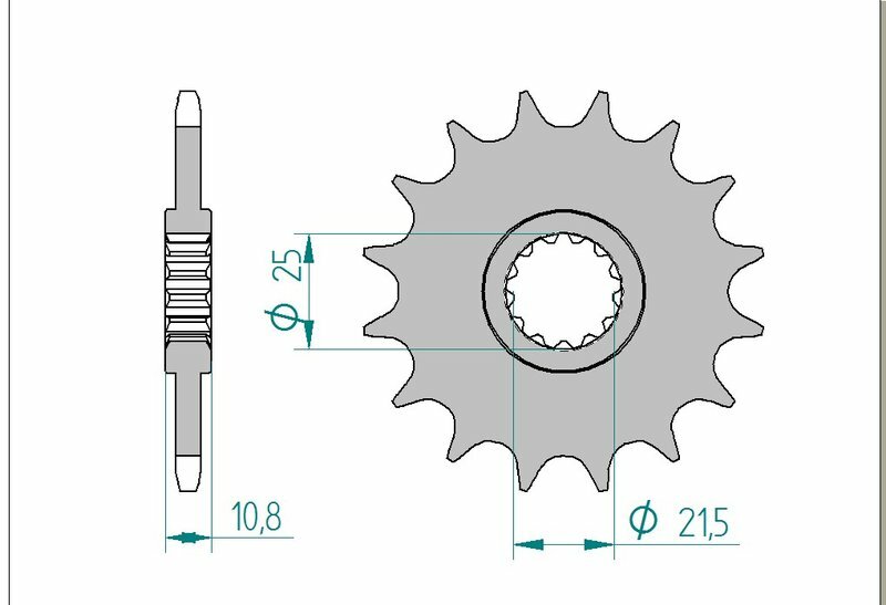 Afam Steel Standard Front Sprock 1512 - 520