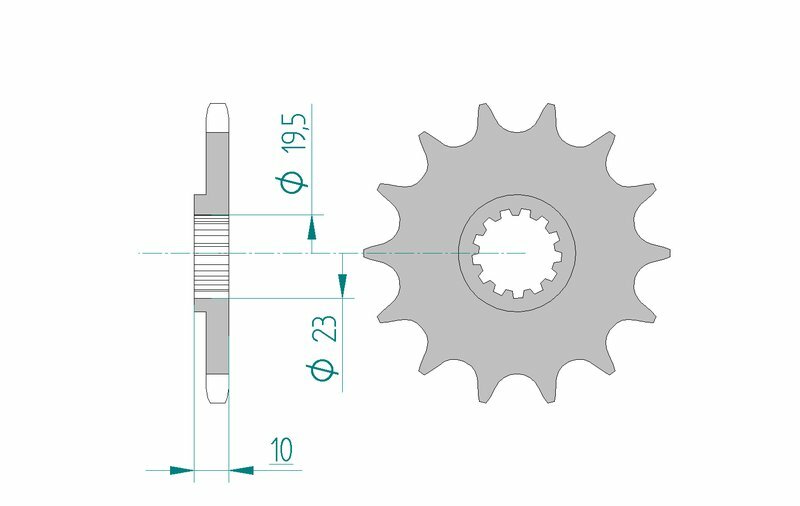 Afam Steel -Sliping Front Sprock 22303 - 520