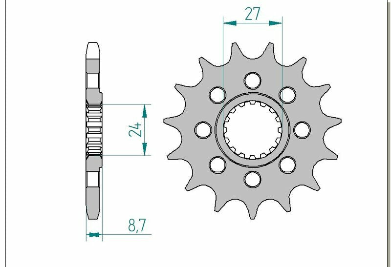 Afam Steel Standard Front Sprock 22901 - 525