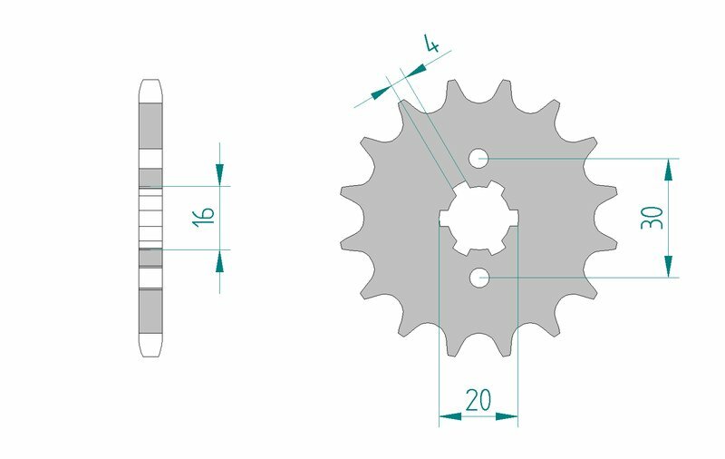 Afam Steel Standard Front Sprock 24200 - 428