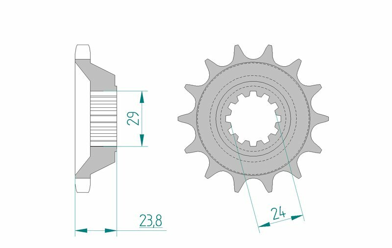 Afam Steel Standard Front Sprock 24806 - 530