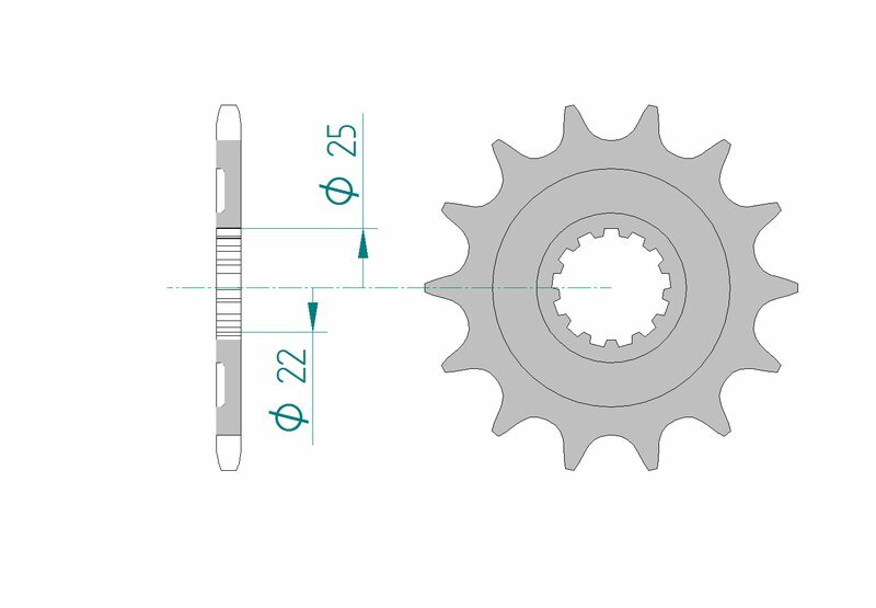 Afam Steel -Sliping Front Sprock 27502 - 520