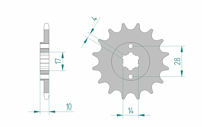 Afam Steel Standard Front Sprock 49100 - 420