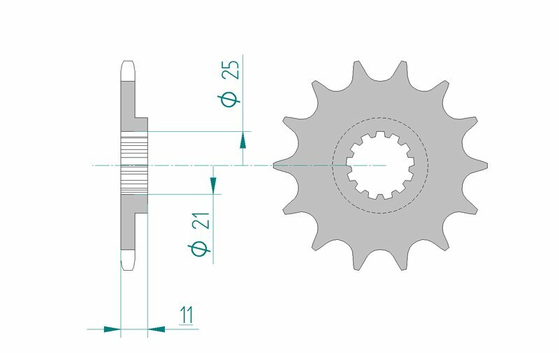 Afam Steel Standard Front Sprock 64500 - 520