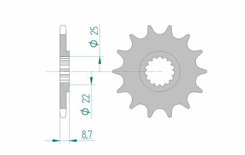 Afam Steel -Sliping Front Sprock 73301 - 520