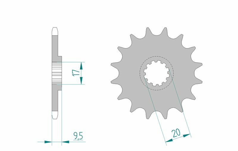 Afam Steel Standard Front Sprock 94120 - 420