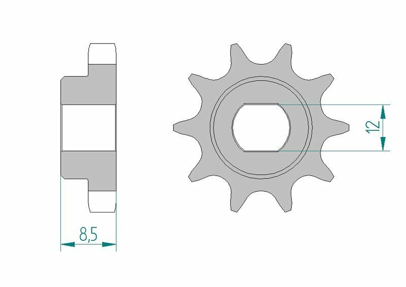 Afam Steel Standard Front Sprock 94124 - 415