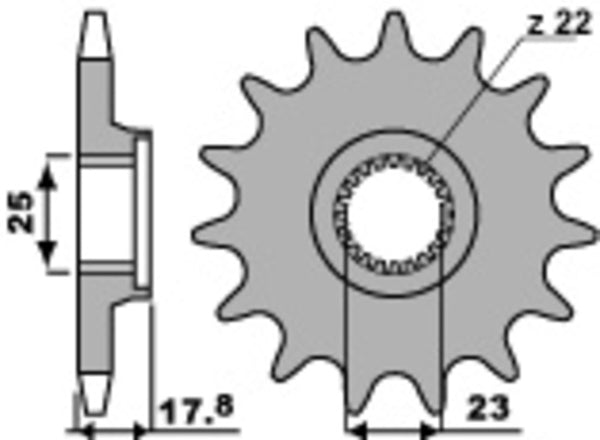 PBR Acciaio Standard Front Sprock 2096 - 520 2096 16 18NC
