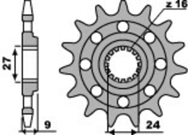 PBR Acciaio Standard Front Sprock 2192 - 520 2192 17 18NC