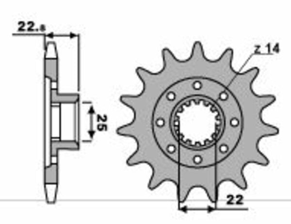 PBR Acciaio Standard Front Sprock 2252 - 520 2252 15 18NC