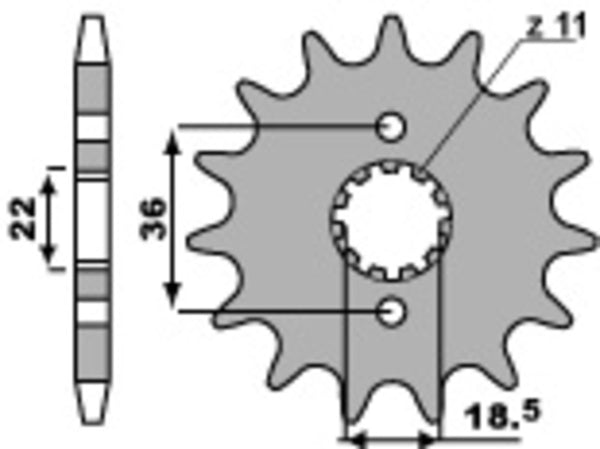 PBR Acciaio Standard Front Sprock 2506 - 520 2506 13 18NC