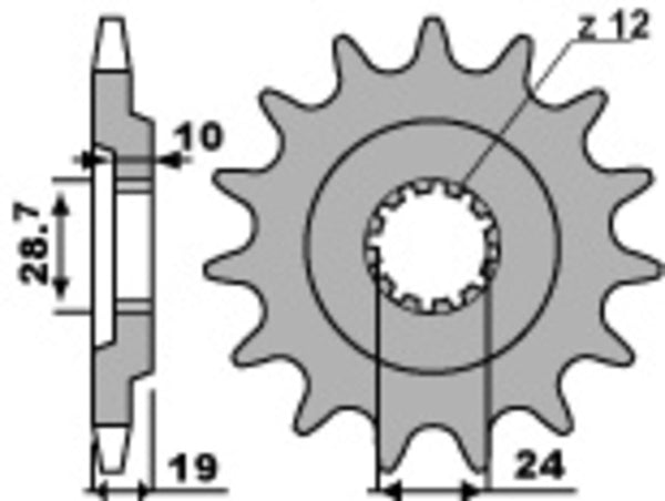 PBR Acciaio Standard Front Sprock 532 - 530 532 17 18NC