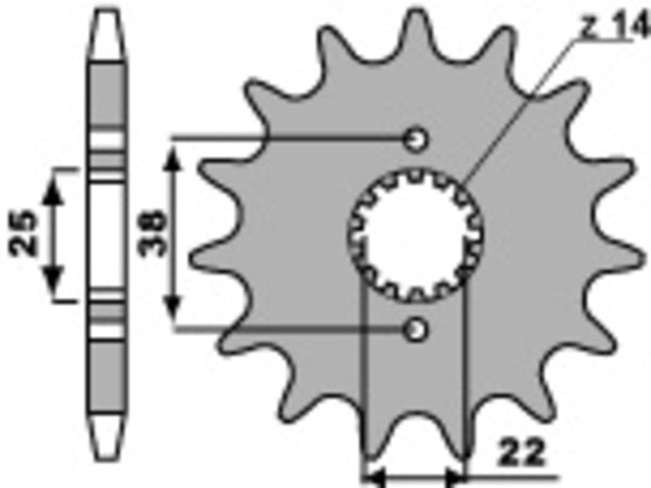 PBR Acciaio Standard Front Sprock 728 - 530 728 15 18NC