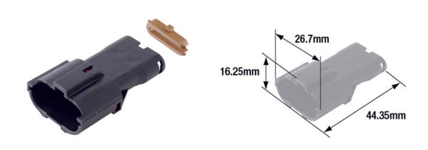 TOURMAX Waterproof Female Connector 070 (Fry) -3-Polig-ETP-117