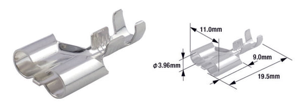 Pin del terminal femminile a doppia donna tourmax universale bullet-100-pack-pack-etp-05