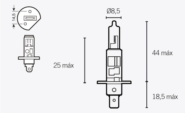 V Parti H1 Lam lampadine H1 12V 55W 14636