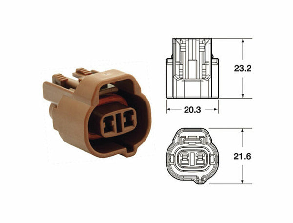 Bihr Hona Connector 090 Serie SMTO OE Type-2-Pluggs Set-Brown-5-Pack-3202A0820