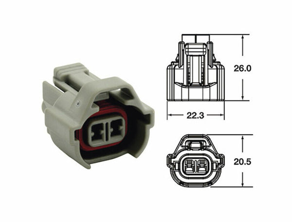 Bihr Hona Connector 090 Serie SMTO OE Type-2-Pluggs Set-Gray-5-Pack-3202A0839