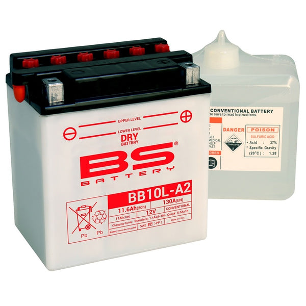 Batteria BS Alte prestazioni con pacchetto acido - bb10l -a2