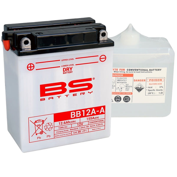 Batteria BS Alte prestazioni con pacchetto acido - BB12A -A