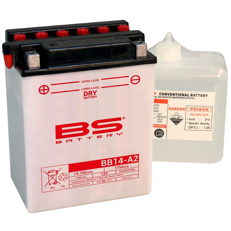 BS Battery Battery High Performance With Acid Pack - BB14 -A2