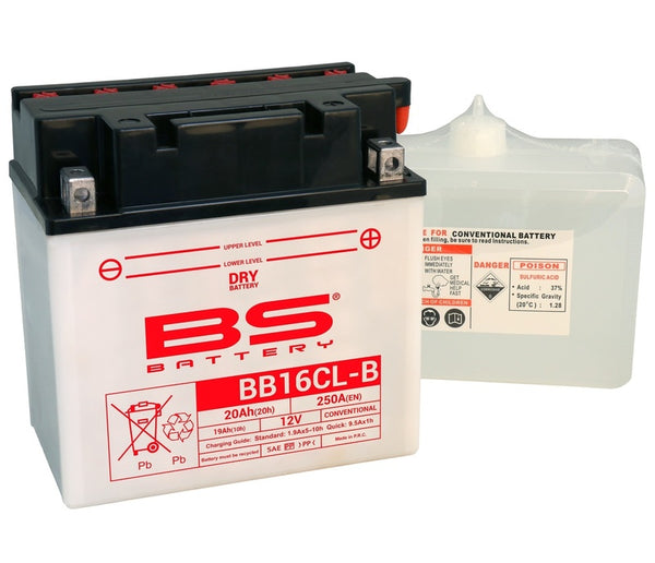 Batteria BS Alte prestazioni con pacchetto acido - BB16Cl -B