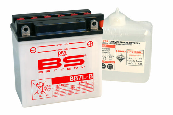 Batteria BS Alte prestazioni con pacchetto acido - BB7L -B