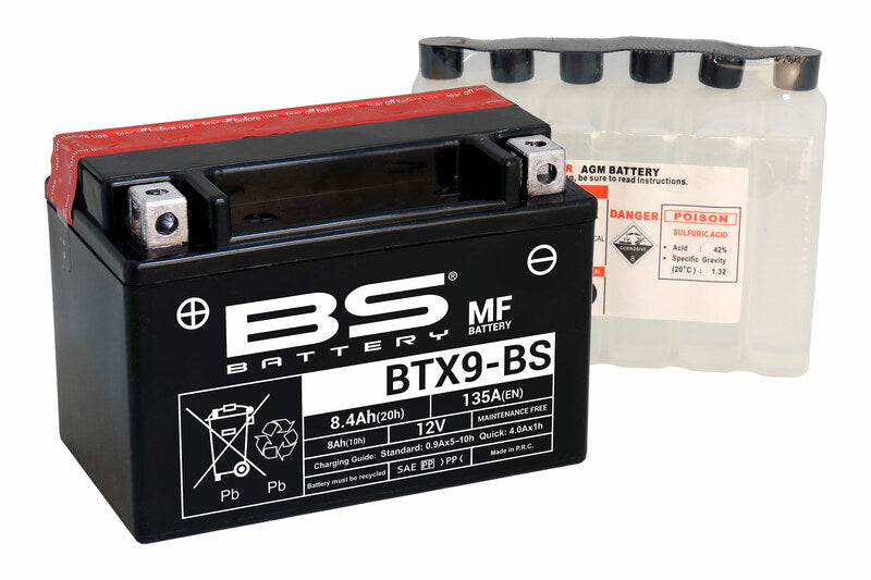 Manutenzione della batteria della batteria BS gratuita con pacchetto acido - BTX9 -B