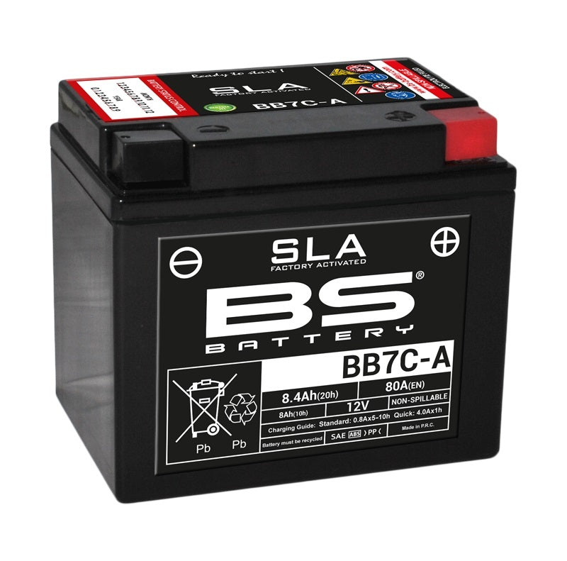 BS BATTERY SLA BATTERY MAINTENANCE FREE FACTORY ACTIVATED - BB7C -A