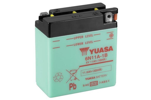 Batteria convenzionale Yuasa senza pacchetti acidi - 6n11a -1b