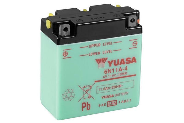 Batteria convenzionale Yuasa senza pacchetti acidi - 6n11a -4