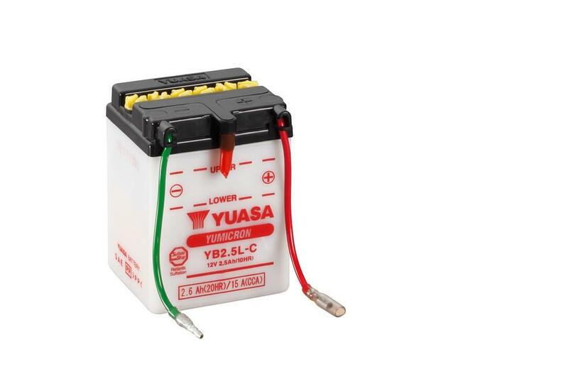 Batteria Yuasa convenzionale senza pacchetto acido - yb2.5l -c