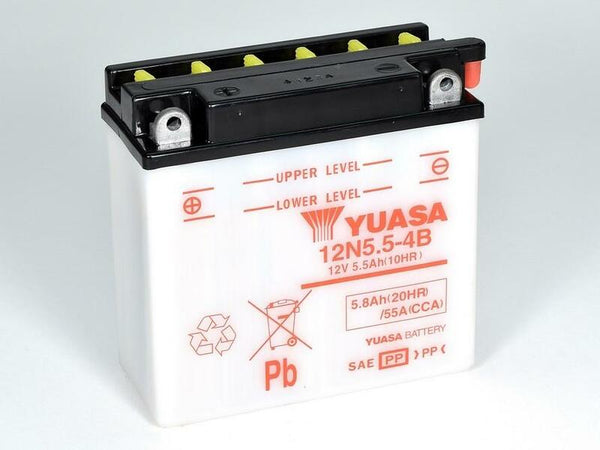 Batteria convenzionale Yuasa senza pacchetti acidi - 12N5.5-4b