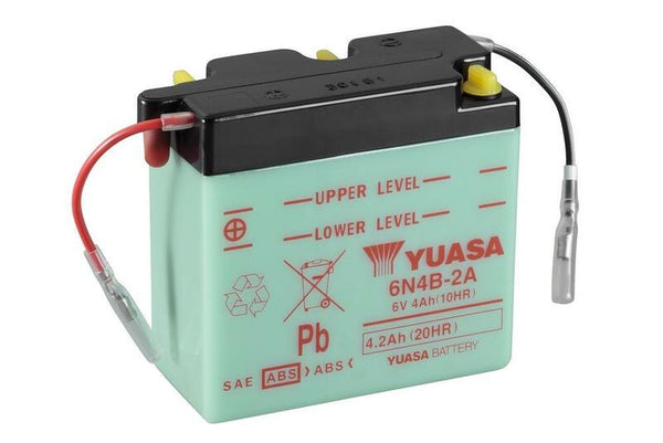 Batteria convenzionale Yuasa senza pacchetti acidi - 6n4b -2a