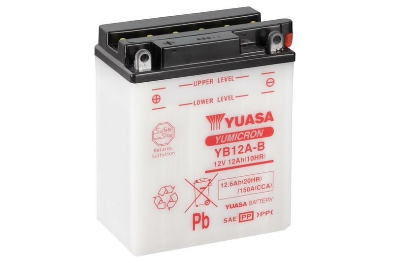 Batteria Yuasa convenzionale senza pacchetto acido - yb12a -b