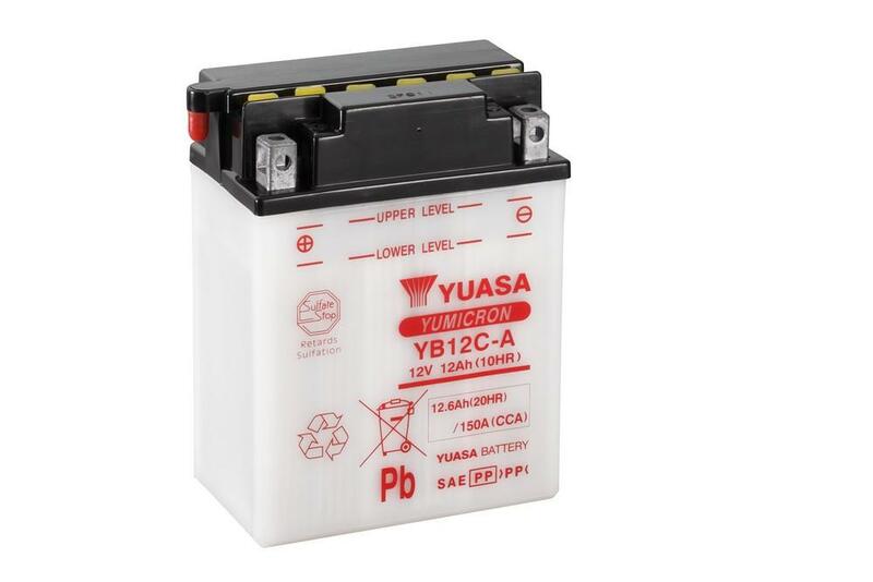 Batteria Yuasa convenzionale senza pacchetto acido - yb12c -a