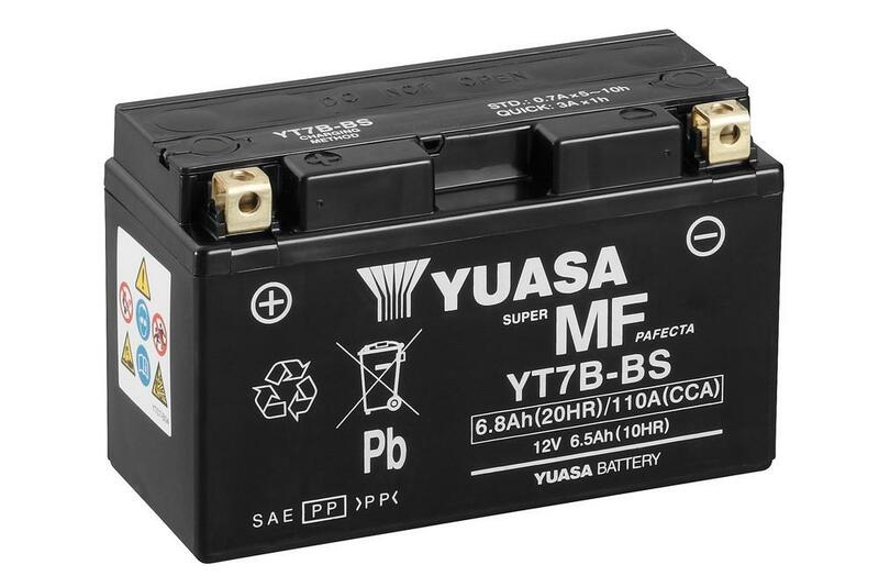 Manutenzione della batteria Yuasa privo di pacchetto acido - yt7b -b